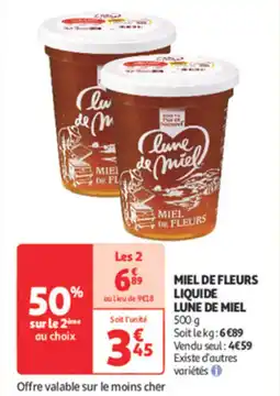 Auchan Supermarché LUNE DE MIEL Miel de fleurs liquide offre