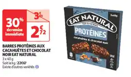 Auchan Supermarché EAT NATURAL Barres protéines aux cacahuètes et chocolat noir offre