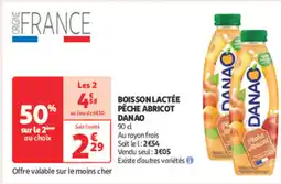 Auchan Supermarché DANAO Boisson lactée pêche abricot offre