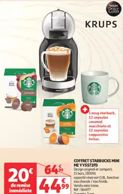 Auchan Supermarché KRUPS Coffret starbucks mini me yy5572fd offre