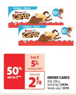Auchan Supermarché KINDER CARDS offre