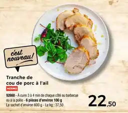 Thiriet Tranche de cou de porc à l'ail offre