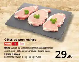 Thiriet Côtes de porc maigre offre