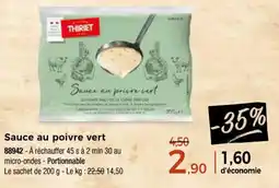 Thiriet Sauce au poivre vert offre