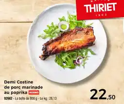 Thiriet Demi costine de porc marinade au paprika offre