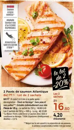 Thiriet 2 pavés de saumon atlantique offre