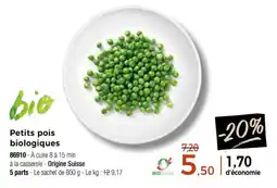 Thiriet Petits pois biologiques offre