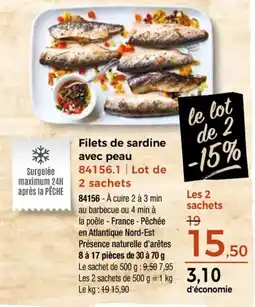 Thiriet Filets de sardine avec peau offre