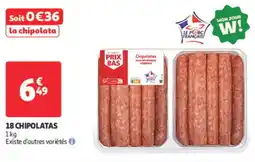 Auchan Supermarché 18 chipolatas offre
