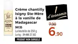 Thiriet Crème chantilly isigny ste mère à la vanille de madagascar offre