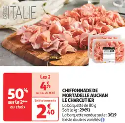 Auchan Supermarché Chiffonnade de mortadelle auchan le charcutier offre