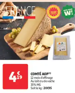 Auchan Supermarché Comté Aop offre