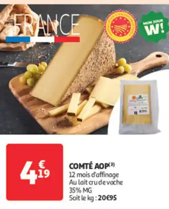 Auchan Supermarché Comté Aop offre