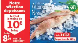 Auchan Supermarché Filet de lieu noir offre