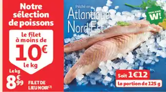 Auchan Supermarché Filet de lieu noir offre