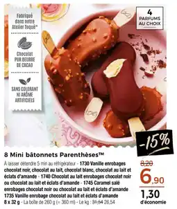 Thiriet 8 mini bâtonnets parenthèses offre