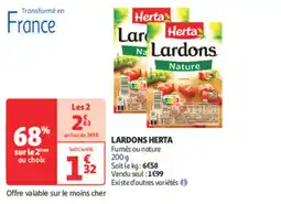 Auchan Supermarché HERTA Lardons offre