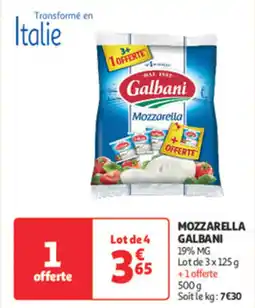 Auchan Supermarché GALBANI Mozzarella offre