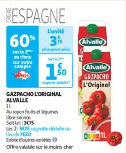 Auchan Supermarché ALVALLE Gazpacho l'original offre