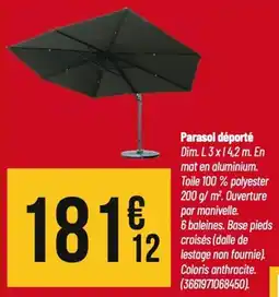 Tridôme Parasol déporté offre