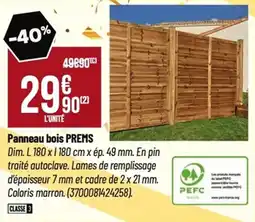 Tridôme Panneau bois prems offre