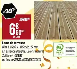 Tridôme Lame de terrasse offre