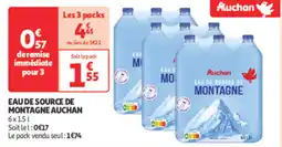 Auchan Supermarché AUCHAN Eau de source de montagne offre
