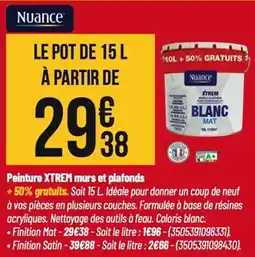 Tridôme Peinture xtrem murs et plafonds offre