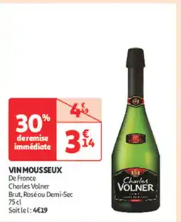 Auchan Supermarché CHARLES VOLNER Vin mousseux offre