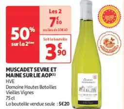 Auchan Supermarché Muscadet sevre et maine sur lie Aop offre