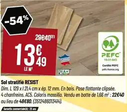 Tridôme Sol stratifié resist offre