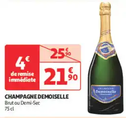 Auchan Supermarché Champagne demoiselle brut ou demi-sec offre