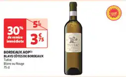 Auchan Supermarché TUTIAC Bordeaux aop blaye côtes de bordeaux offre