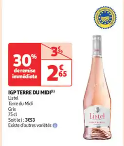 Auchan Supermarché LISTEL Igp terre du midi offre