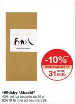 Monoprix Whisky akashi offre