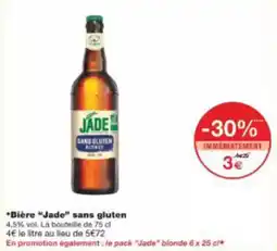 Monoprix BiĂšre jade sans gluten offre