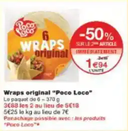 Monoprix Wraps original poco loco offre