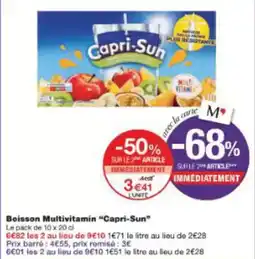 Monoprix Boisson multivitamin capri-sun offre