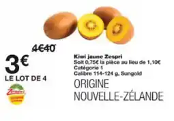 Monoprix Kiwi jaune zespri offre