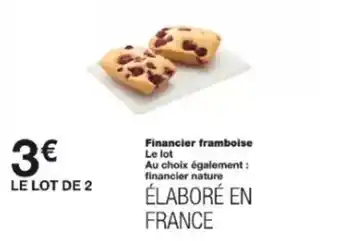 Monoprix Financier framboise offre