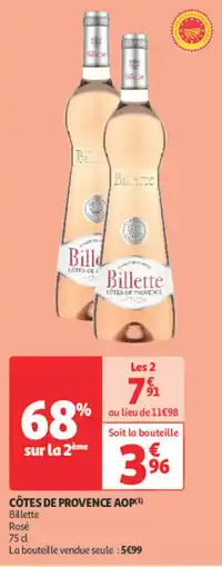 Auchan Supermarché Côtes de provence Aop offre
