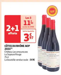 Auchan Supermarché Côtes du rhône aop 2021 offre