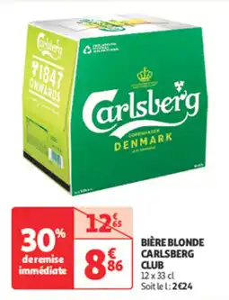 Auchan Supermarché CARLSBERG Bière blonde club offre