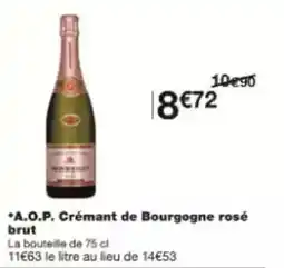 Monoprix A.o.p. crémant de bourgogne rosé brut offre