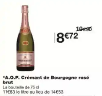 Monoprix A.o.p. crémant de bourgogne rosé brut offre