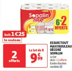 Auchan Supermarché SOPALIN Essuietout maxirouleau décoré offre
