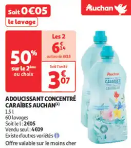 Auchan Supermarché AUCHAN Adoucissant concentré caraïbes offre