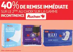 Auchan Supermarché AUCHAN Sur la gamme incontinence offre