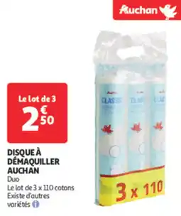 Auchan Supermarché AUCHAN Disque à démaquiller offre