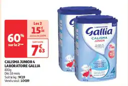 Auchan Supermarché GALLIA Calisma junior 4 laboratoire offre
